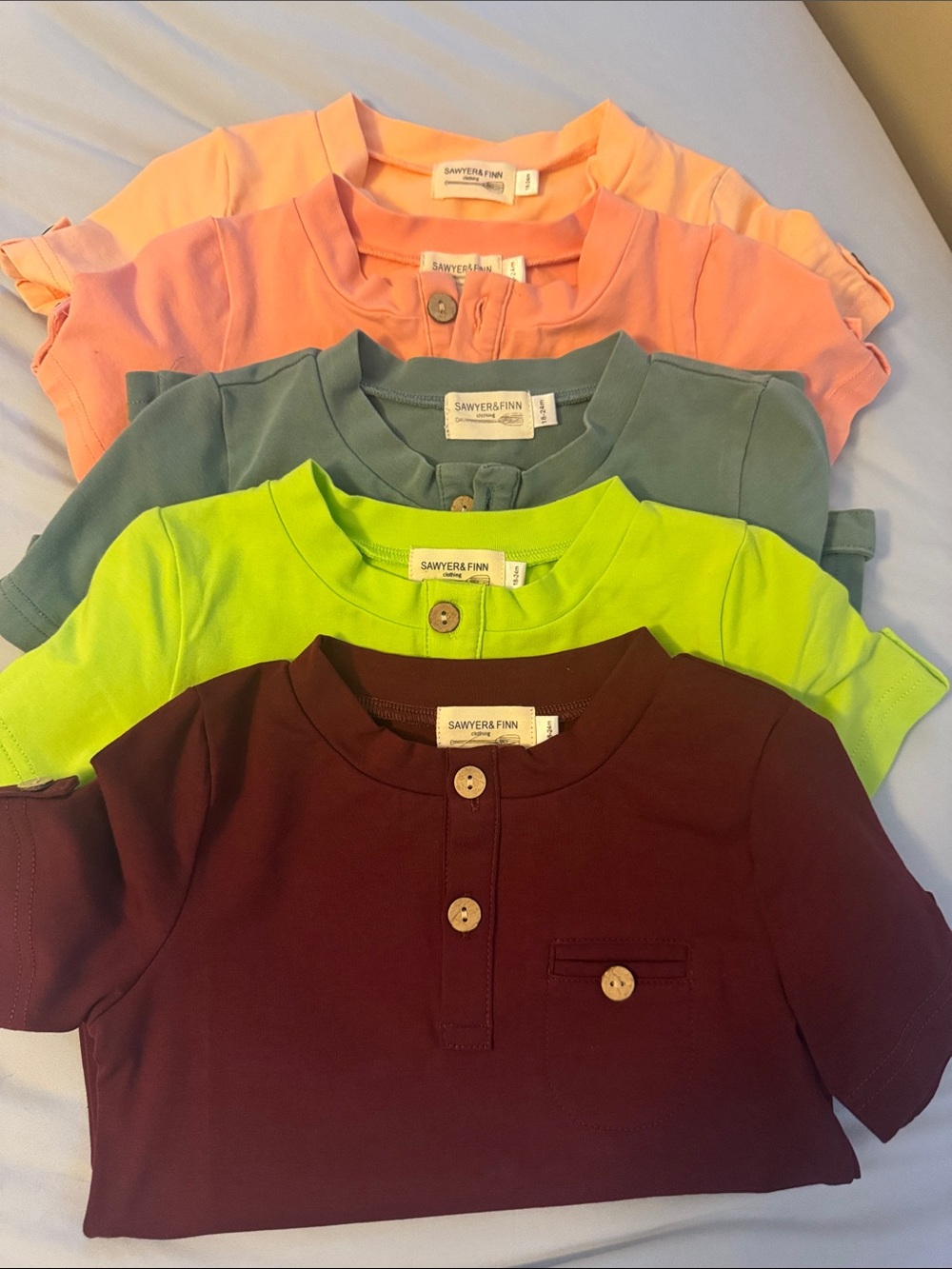 18/24 month sawyer and Finn bundle. Short sleeve.